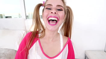 Preview 3 of Www M Porner - LILY FORD Pigtails Cutie 19 YO Huge Cock POV Blowjob and Huge Load Cum Swallow - WoW! A