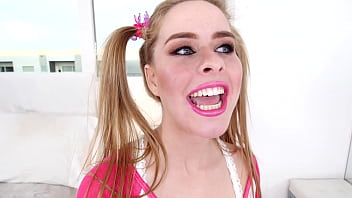 Preview 4 of Www M Porner - LILY FORD Pigtails Cutie 19 YO Huge Cock POV Blowjob and Huge Load Cum Swallow - WoW! A