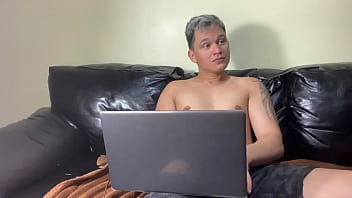 Preview 1 of Army Uni Cf O - I don&#039_t let my boyfriend play games on his laptop until he fucks me and lets me come