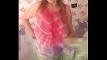 Preview 2 of Drunk Mom Dancing - MariaOld with huge tits stripping and play with pussy