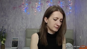 Preview 1 of Sexy Bf Xxyxyx - Brunette amateur shows boobs on live webcam show