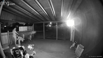 Preview 1 of Bam Vision Anal - Wife sucks and fucks on ring camera while gate opens and she gets fucked from the back for anyone to watch