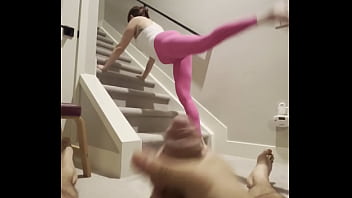 Preview 1 of Hd Videos Fuking - DICKFLASH fitness girl domination . Meet her on gym steps