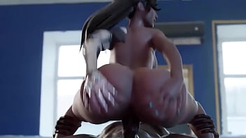 Preview 2 of Gel Raap - Symmetra cabalgando polla enorme como un diosa