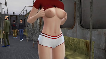 Preview 3 of Tarzen Fuke - Swinger Wife Pleasuring Homeless in Subway - DDSims