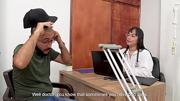 Preview 1 of A Sx - I go to the doctor for a pain in my knee,  but the doctor&#039_s whore thinks she has a better solution for my problem and we end up fucking in her office!