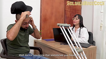 Preview 1 of Otk 48 White - I go to the doctor for a pain in my knee,  but the doctor&#039_s whore thinks she has a better solution for my problem and we end up fucking in her office!
