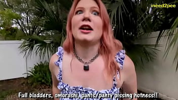 Preview 3 of Awek Mrsm Pdrm - Girls need to pee badly but can&#039_t hold their bladder wetting jeans