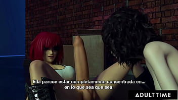 Preview 2 of Xxx Videso Com - F.U.T.A. SENTAI SQUAD - Futanari Babe Is DOMINATED By Lesbian Monster In Alley - SPANISH SUBTITLES