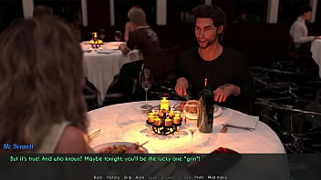 Preview 3 of Aamireka College Sex - A Wife And StepMother (AWAM) #11 - Dinner  with Bennett - Porn games,  Adult games,  3d game
