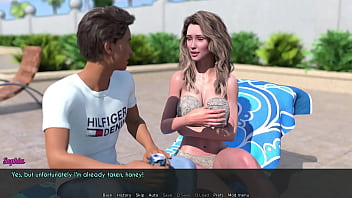Preview 3 of Nathani Gomez - A Wife And StepMother (AWAM) #4 - Mowing the Lawn - Porn games,  Adult games,  3d game