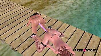 Preview 1 of Thai Are - Animated porn video of cute lesbian girls playing with each other