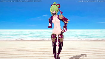 Preview 2 of Josh Car - Genshin Impact: [MMD] Rockabye (Rosaria,  Kuki Shinobu).