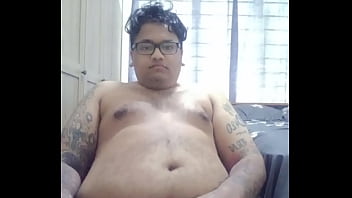 Preview 3 of Lancap Sampai Bancut Dalam Mulut - Vaibhav Jerks Off Naked Whilst Sitting On A Black Office Chair In A Bedroom