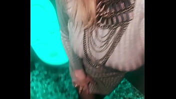 Preview 1 of Boot Workshop - Slutty Minx Pissing and Fondling Pussy in the Public Toilet at the Club