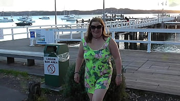 Preview 1 of Gujrati Saxy Video - NZ MILF slut Public Display and Pissing at seaside resort