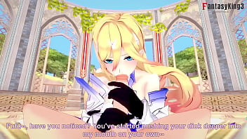 Preview 4 of Black Strippers - Bianka Ataegina Durandal fucking | honkai impact | Blowjob