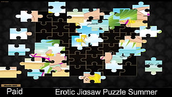 Preview 2 of Sperm Collect In Glasses - Erotic Jigsaw Puzzle Summer