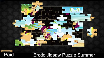 Preview 3 of Sperm Collect In Glasses - Erotic Jigsaw Puzzle Summer