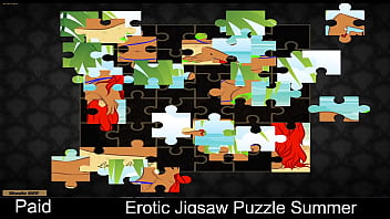 Preview 4 of Sperm Collect In Glasses - Erotic Jigsaw Puzzle Summer