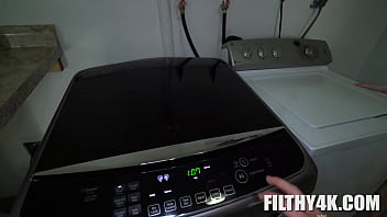 Preview 1 of Haras Gal Sex - StepSis Checks Out My Cock in The Laundry Room Tyler Steel,  Alex Harper