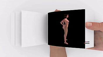 Preview 2 of Wwwporen Hubcom - Flipbook animation of a cute girl posing sexy pose