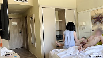 Preview 3 of Coven 2 - PUBLIC DICK FLASH. I pull out my dick in front of a hotel maid and she agreed to jerk me off.