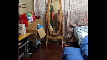 Preview 4 of Haendsex Xxx - Vaibhav Jerks Off &amp_ Cums In The Reflection Of A Stand Mirror