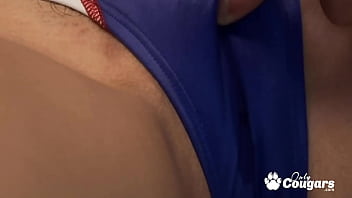 Preview 2 of Pathan Mature Man - Asian Cougar Slides Into A Sexy Swim Suit &amp_ Gets Dicked