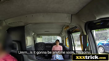 Preview 1 of M Dchen Pensionat - Bitchy UK Brunette Can&#039_t Pay For a Cab,  Must Rim and Fuck Old Driver