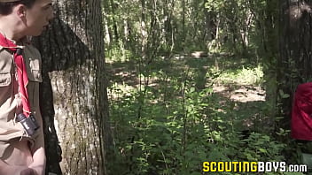 Preview 2 of Pakistani Xxxxxvideo - Twink Scout watches Troye and Wolf bareback and jerks off