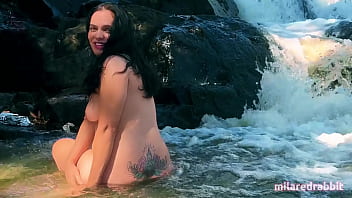 Preview 1 of Desi Pakistani Xxxcom - I got naked in the waterfall and sucked for real