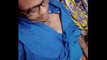Preview 4 of Www Xkx Com - Vaibhav Jerks Off His Fat Cock &amp_ Cums On His Bed Whilst Wearing A Blue Kurta
