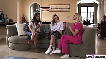 Preview 1 of Xxxporn Rape - Nurse stepmom licks stepdaughter and bff