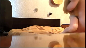 Preview 1 of Nadiya Naboko - Real sex. Homemade porn. Husband filmed how,  in their bedroom on bed his wife sexy Frina is being fucked by her lover in pussy in condom in different poses.