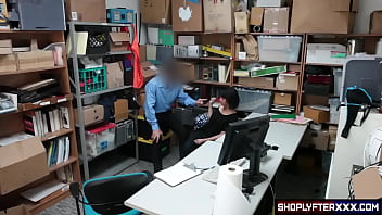 Preview 1 of Hd Xxnxx 2017 - Brunette thief opts to strip naked and let the security guard pound her wet pussy with his big cock until she cums.