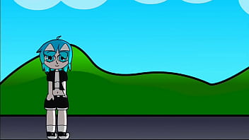 Preview 2 of Sanileoni Sex Nd - Una animaci&oacute_n corta tir&aacute_ndose P2 chica pelo Azul Cian