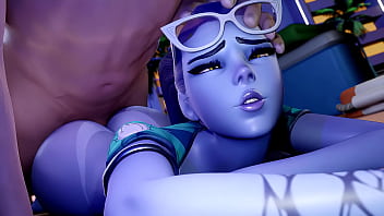Preview 2 of Hypnotized Mom Sister - Widowmaker recibiendo toda la polla por detr&aacute_s