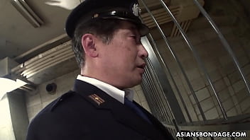 Preview 2 of Desi Nusd - Japanese slut in jail Ria Sakurai throatfuck with officer feels better than anything.
