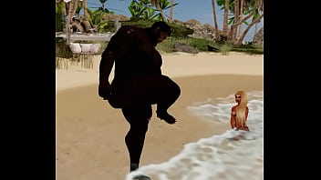 Preview 1 of Land Chut Xnxx Photos - mega hunk duane brown gets beachside bj