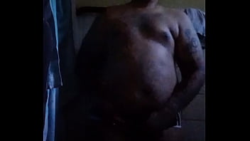 Preview 1 of Double Fisting Pregnant - Vaibhav Jerks Off &amp_ Cums In The Bathroom Featuring His Black &amp_ White Cock Mesh Undies
