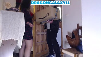 Preview 1 of Masterbathing Mom - Amateur blowjob to delivery man