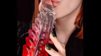Preview 2 of Anikka Albret Anal - Suck big dildo