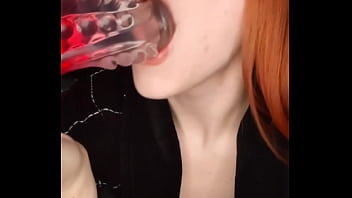 Preview 4 of Anikka Albret Anal - Suck big dildo