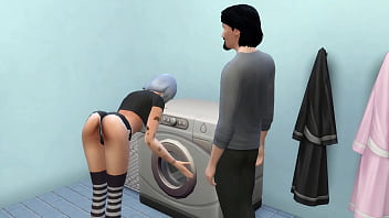Preview 1 of Firand Ki Sistar - Wife Caught Cheating Husband with Punk Babysitter - DDSims