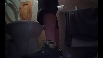 Preview 3 of Annie Brook - Sporty guy peeing at home