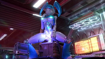 Preview 3 of Private Lily - XJ-9 riding a Electrical Dildo