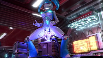 Preview 1 of Private Lily - XJ-9 riding a Electrical Dildo