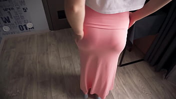 Preview 3 of Brazil Ia - Visible Panty Line Fetish Tease In Long Maxi Skirt