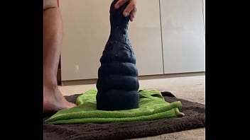 Preview 2 of Hd Porn Father - Devoncock1 - Bouncing on a fat Parasite XL dildo from John Thomas Toys